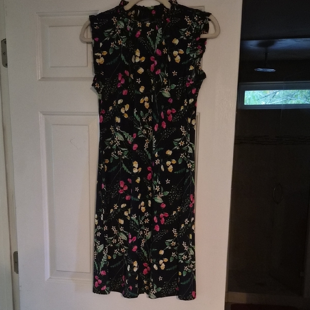 Tommy Hilfiger Blue Sleeveless Dress with Floral Print